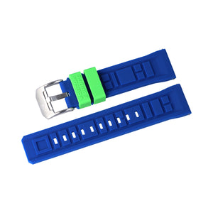 SYSTEMA PERIODICUM BLUE SILICONE STRAP - POLISHED BUCKLE