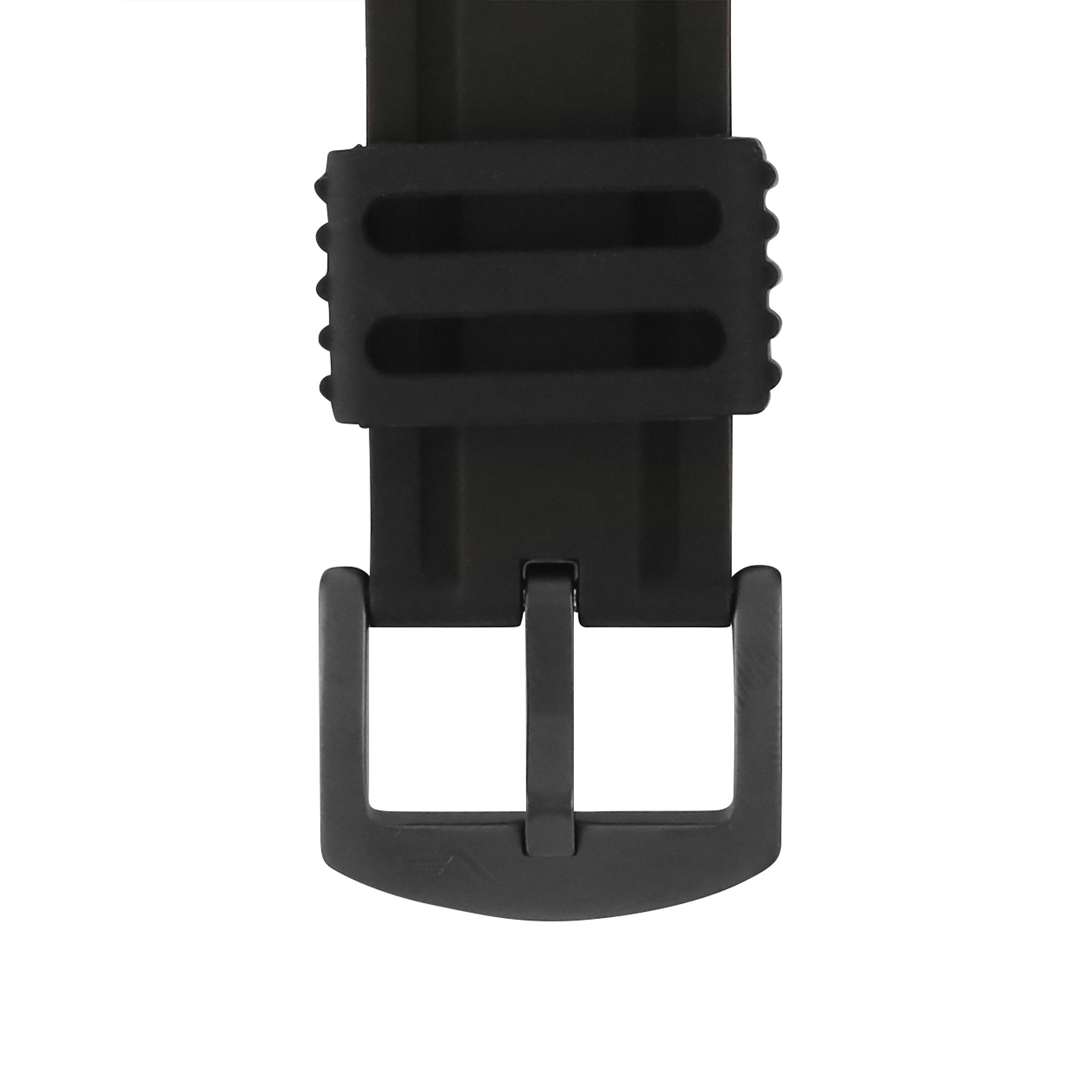 ANCHAR BLACK SILICONE STRAP 24mm - BLACK BUCKLE