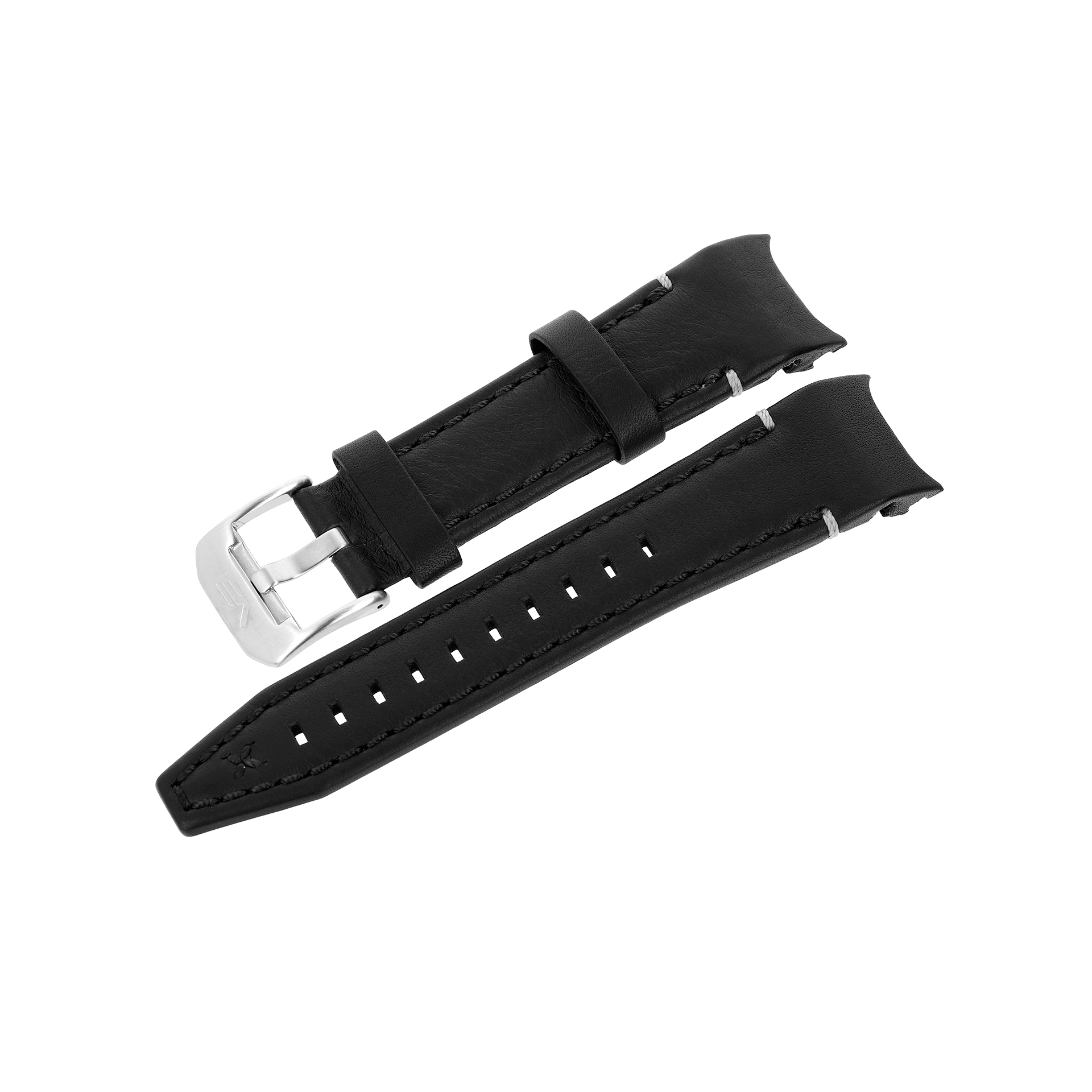 ATOMIC AGE BLACK LEATHER STRAP - MATT BUCKLE