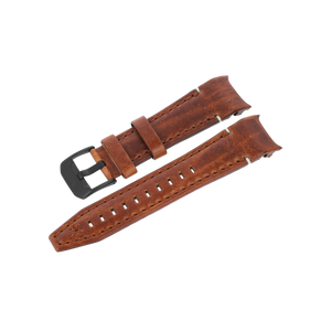 ATOMIC AGE BROWN LEATHER STRAP - BLACK BUCKLE