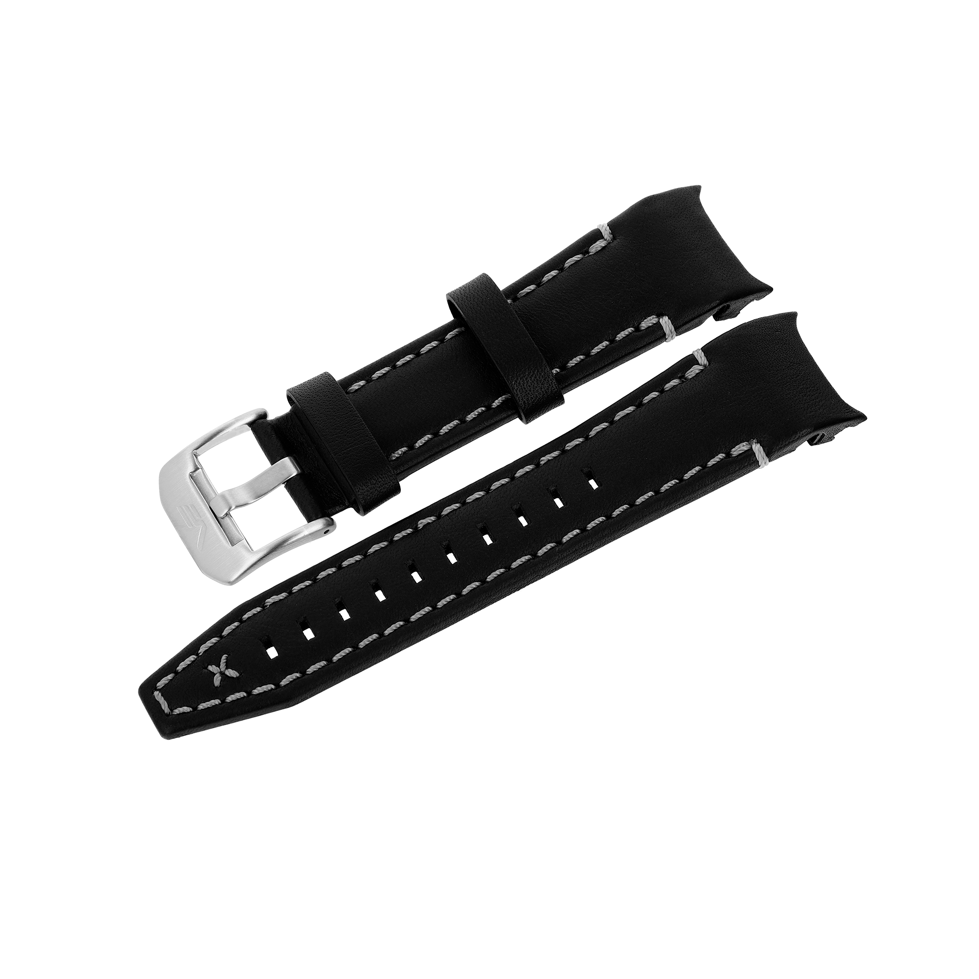 ATOMIC AGE BLACK LEATHER STRAP - MATT BUCKLE