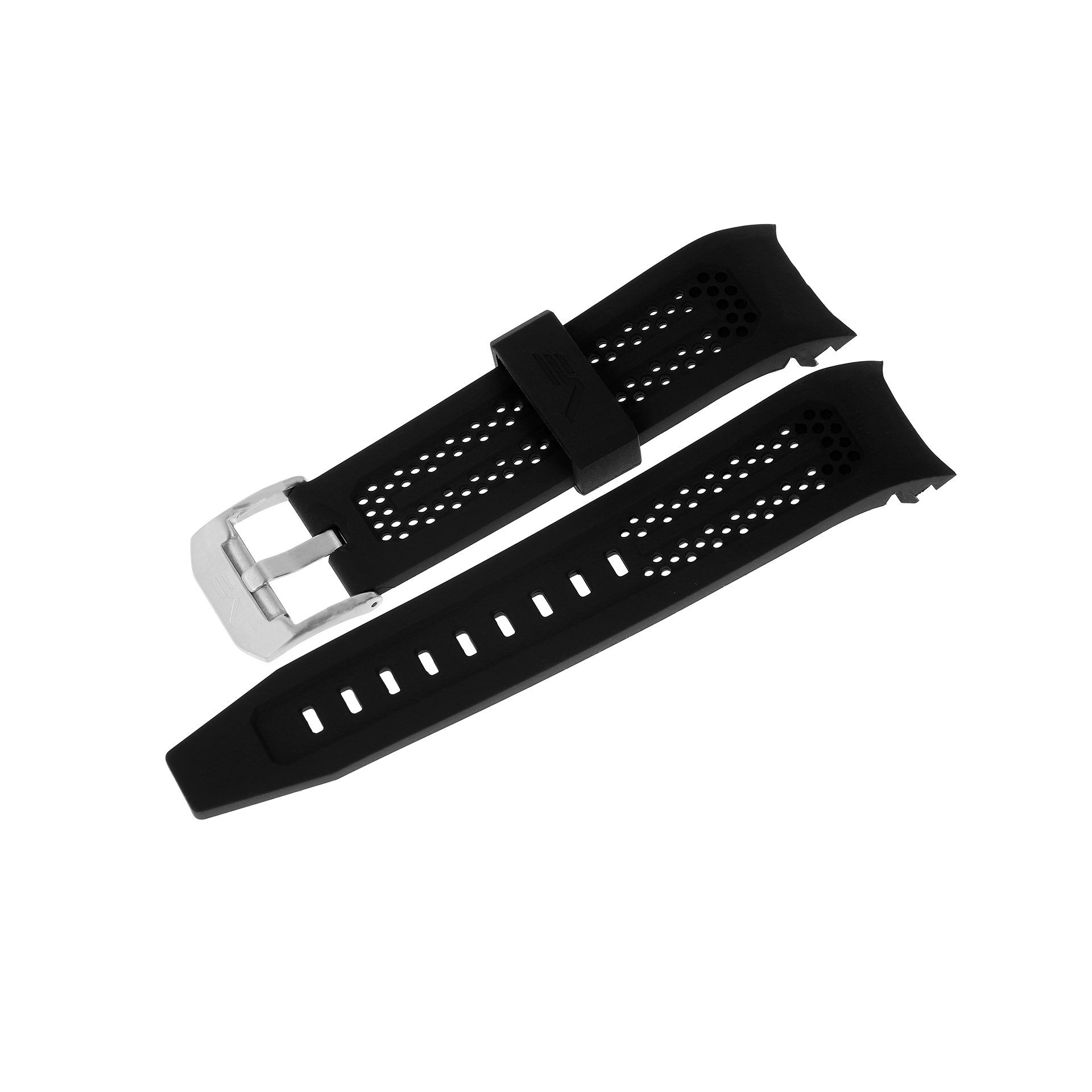 ATOMIC AGE BLACK SILICONE STRAP - MATT BUCKLE