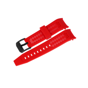 ATOMIC AGE RED SILICONE STRAP - BLACK BUCKLE