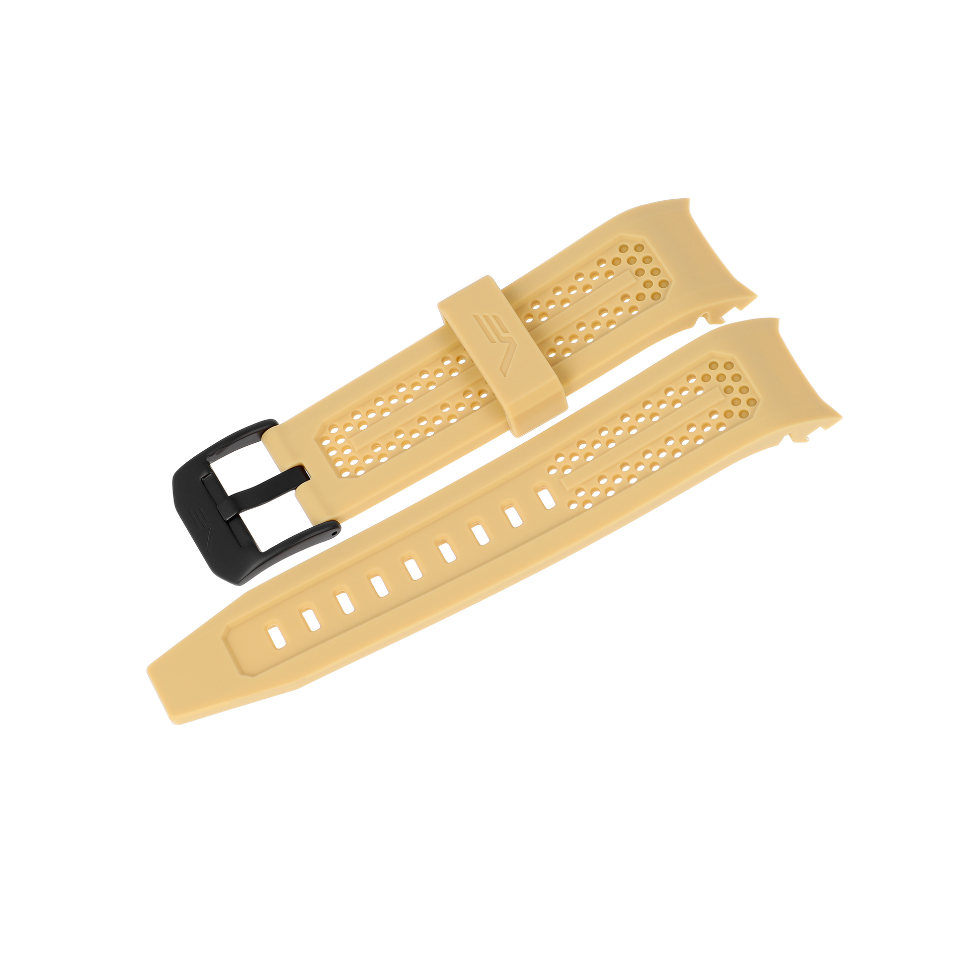 ATOMIC AGE BEIGE SILICONE STRAP - BLACK BUCKLE