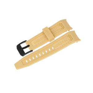 ATOMIC AGE BEIGE SILICONE STRAP - BLACK BUCKLE