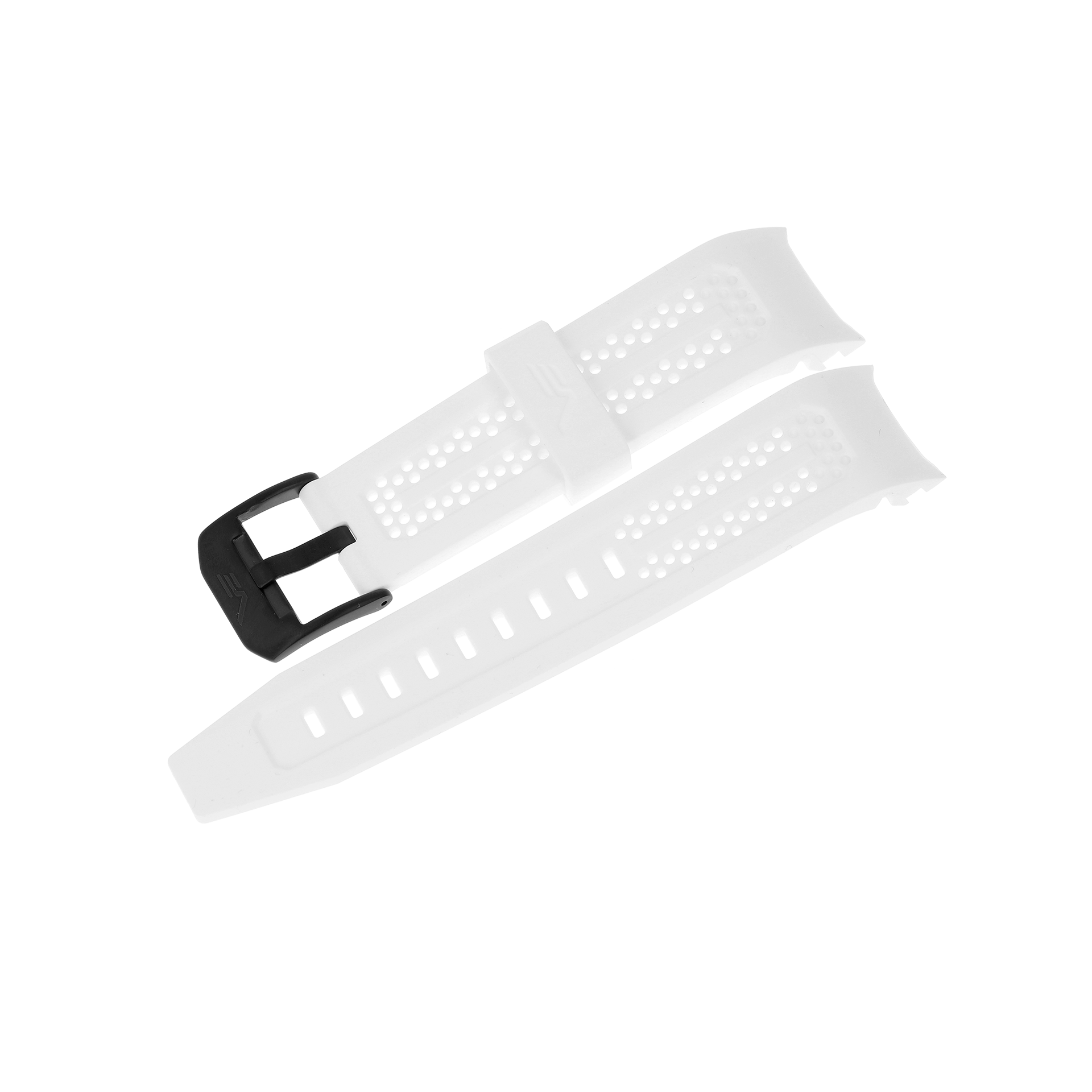 ATOMIC AGE WHITE SILICONE STRAP - BLACK BUCKLE