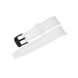 ATOMIC AGE WHITE SILICONE STRAP - BLACK BUCKLE