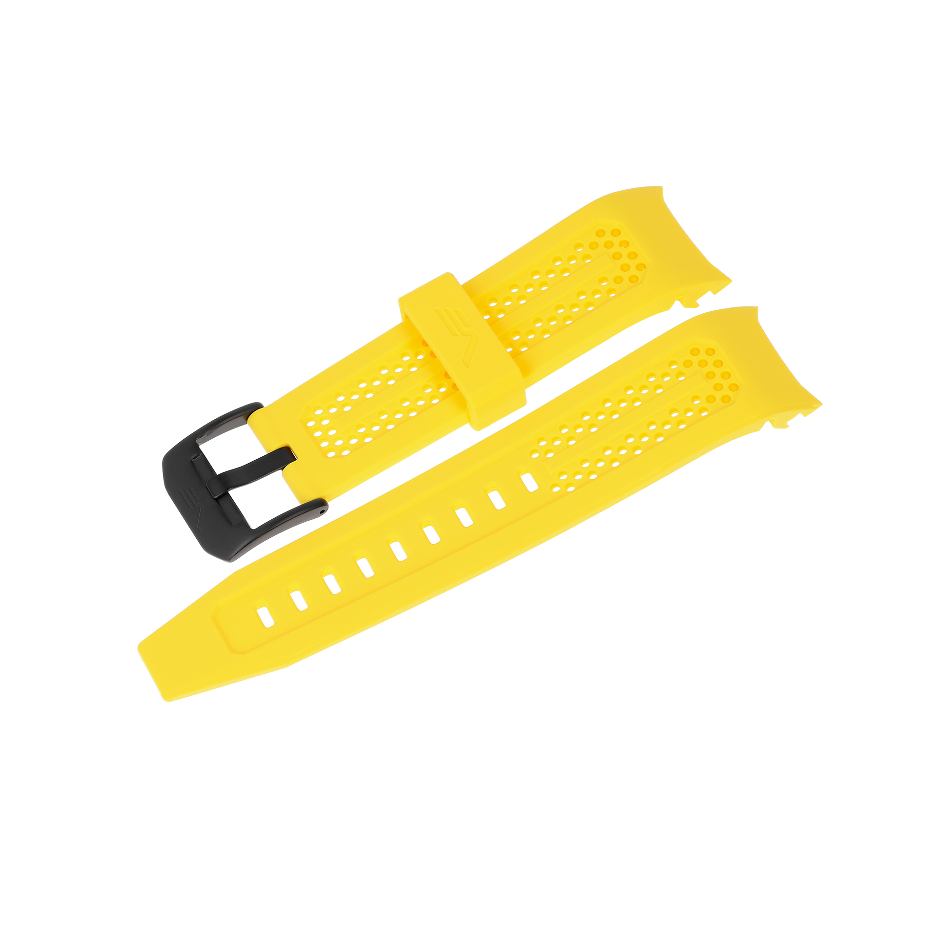 ATOMIC AGE YELLOW SILICONE STRAP - BLACK BUCKLE