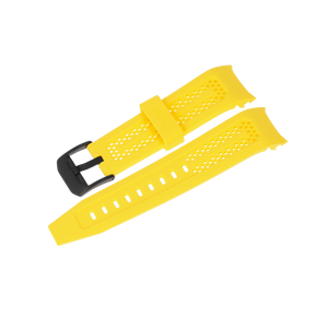 ATOMIC AGE YELLOW SILICONE STRAP - BLACK BUCKLE