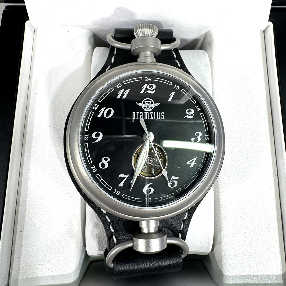 Pramzius Trans-Siberian Railroad Pocket Watch - Black Edition