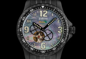 Iron Wolf Mother of Pearl Military Open-Heart Watch 82S7-P714301