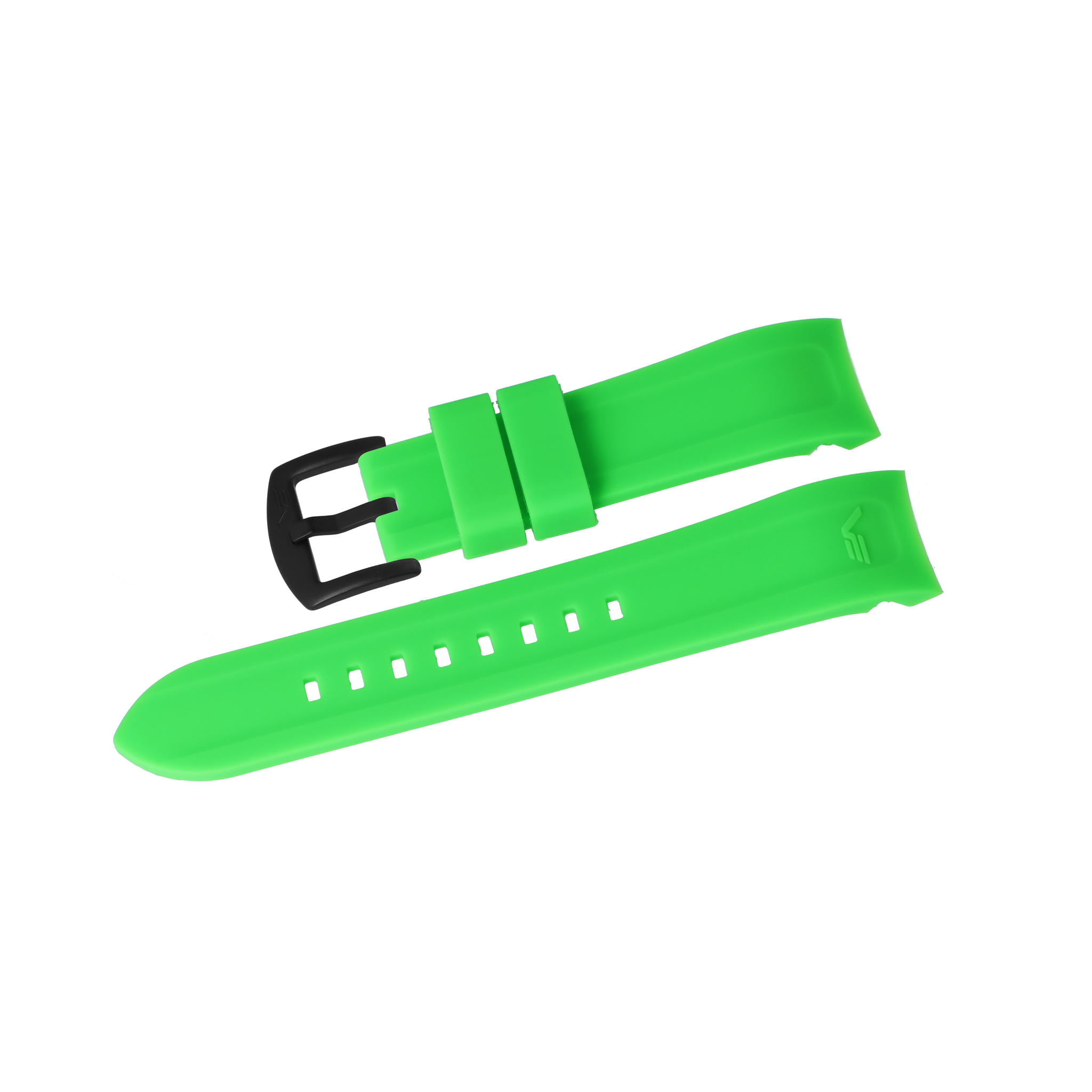 ROCKET N1 GREEN SILICONE STRAP 22mm - BLACK BUCKLE