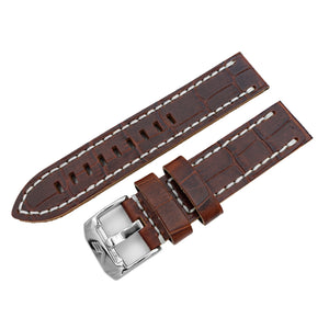 SPACE RACE BROWN LEATHER STRAP - POLISHED BUCKLE