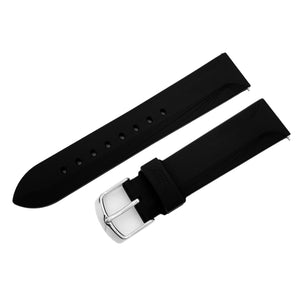 UNDINE BLACK SILICONE STRAP - POLISHED BUCKLE