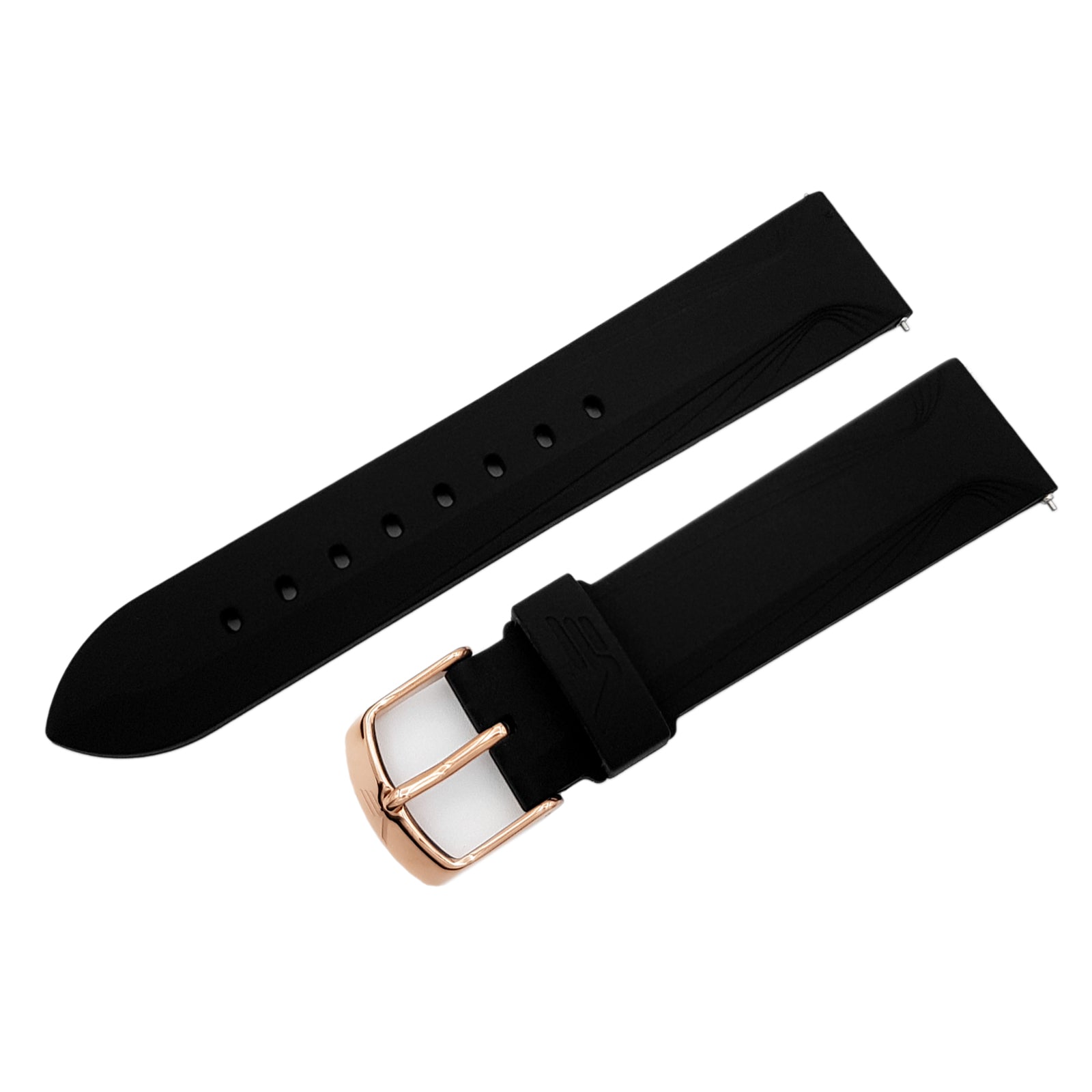 UNDINE BLACK SILICONE STRAP - ROSEGOLD BUCKLE