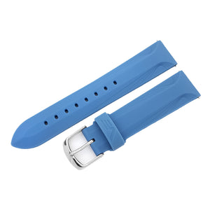 UNDINE BLUE SILICONE STRAP - POLISHED BUCKLE