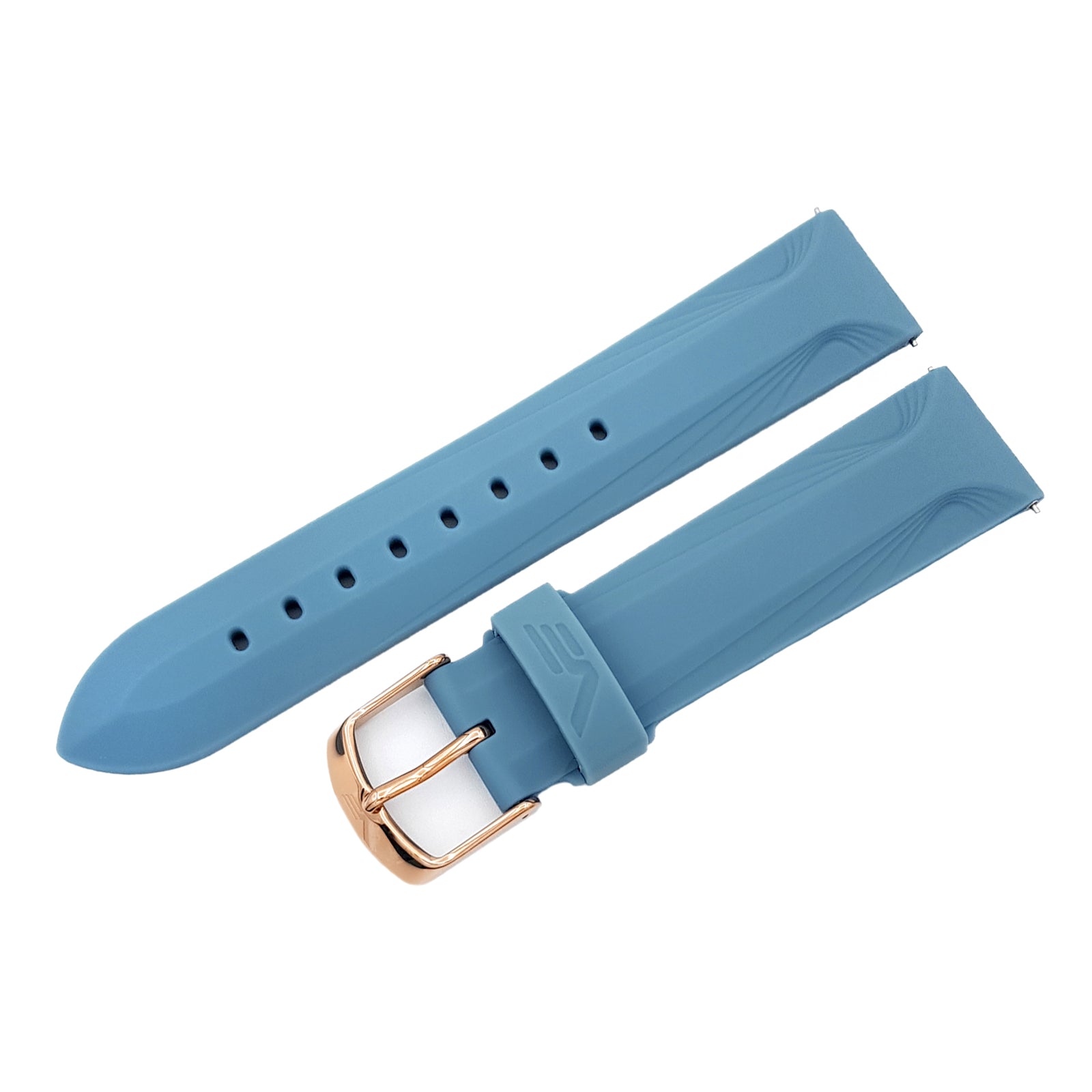 UNDINE BLUE SILICONE STRAP - ROSEGOLD BUCKLE