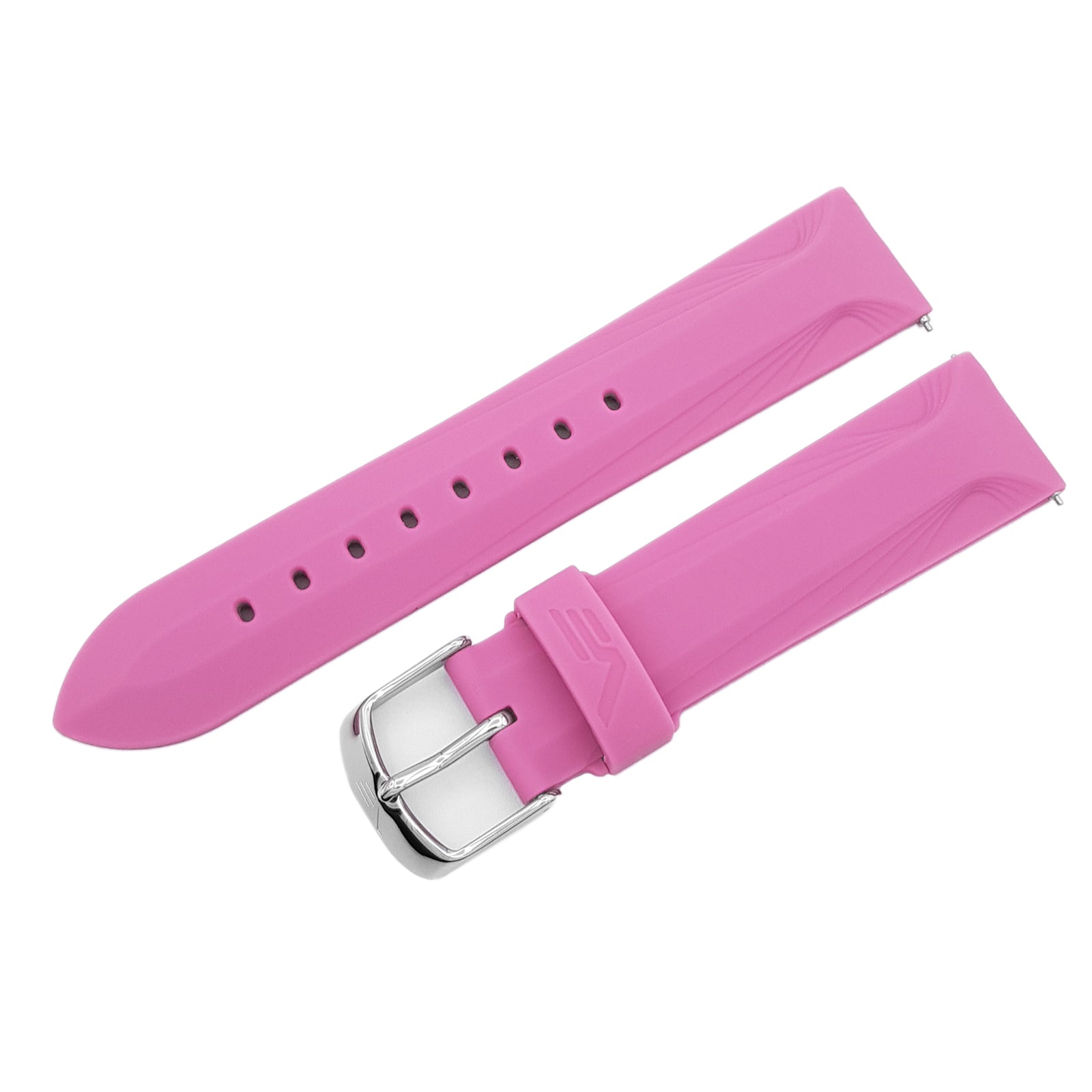 UNDINE PINK SILICONE STRAP - POLISHED BUCKLE