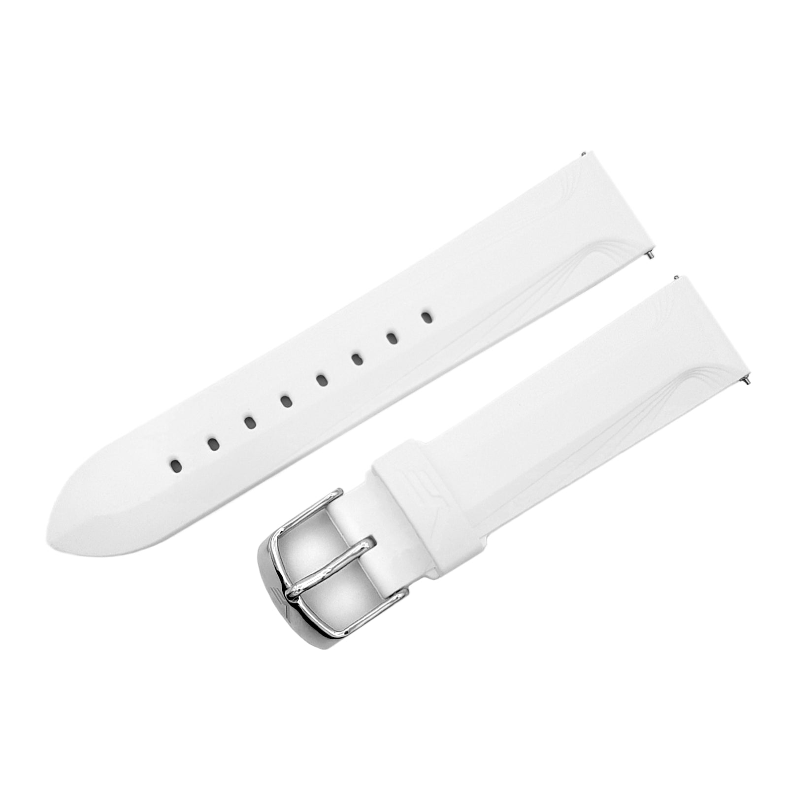 UNDINE WHITE SILICONE STRAP - POLISHED BUCKLE