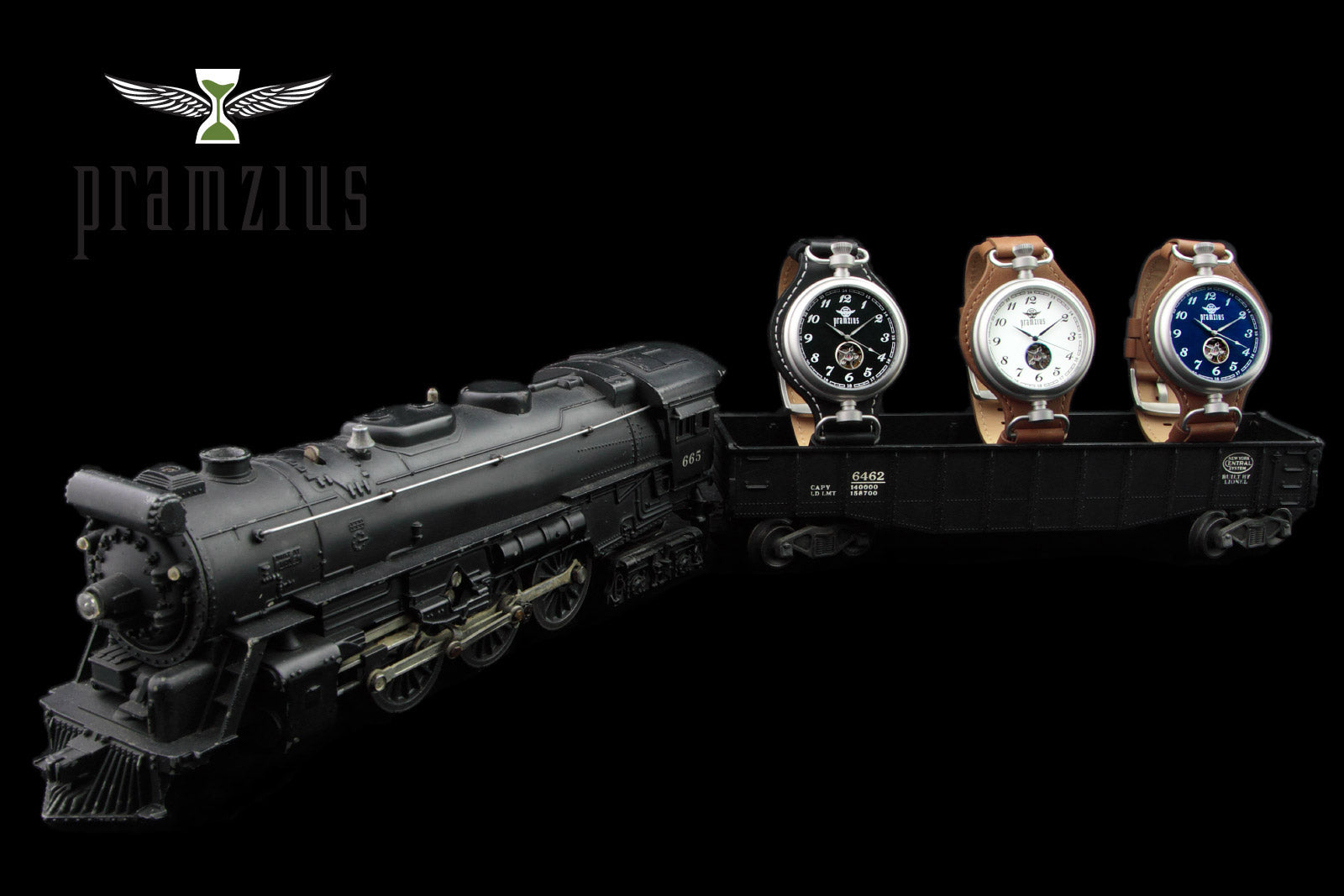 Pramzius Trans-Siberian Railroad Pocket Watch - Black Edition