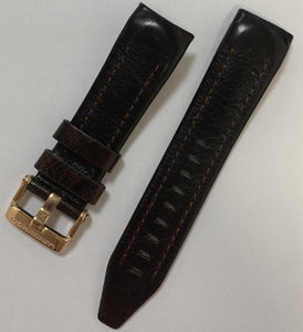 LUNOKHOD BROWN AND BROWN LEATHER STRAP 25mm - ROSE GOLD BUCKLE