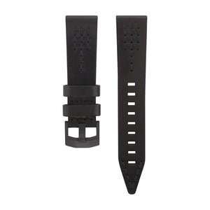 NUCLEAR SUBMARINE BLACK LEATHER STRAP 22mm - BLACK BUCKLE