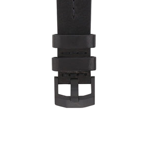 NUCLEAR SUBMARINE BLACK LEATHER STRAP 22mm - BLACK BUCKLE