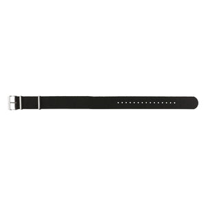 ANCHAR BLACK NYLON STRAP 24mm - POLISHED BUCKLE