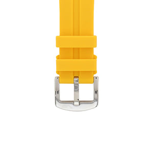 EXPEDITION N1 YELLOW SILICONE STRAP 22mm - POLISHED BUCKLE