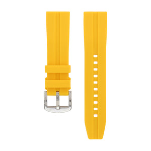 EXPEDITION N1 YELLOW SILICONE STRAP 22mm - POLISHED BUCKLE