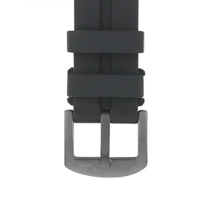 ALMAZ BLACK SILICONE STRAP 22mm - BLACK BUCKLE