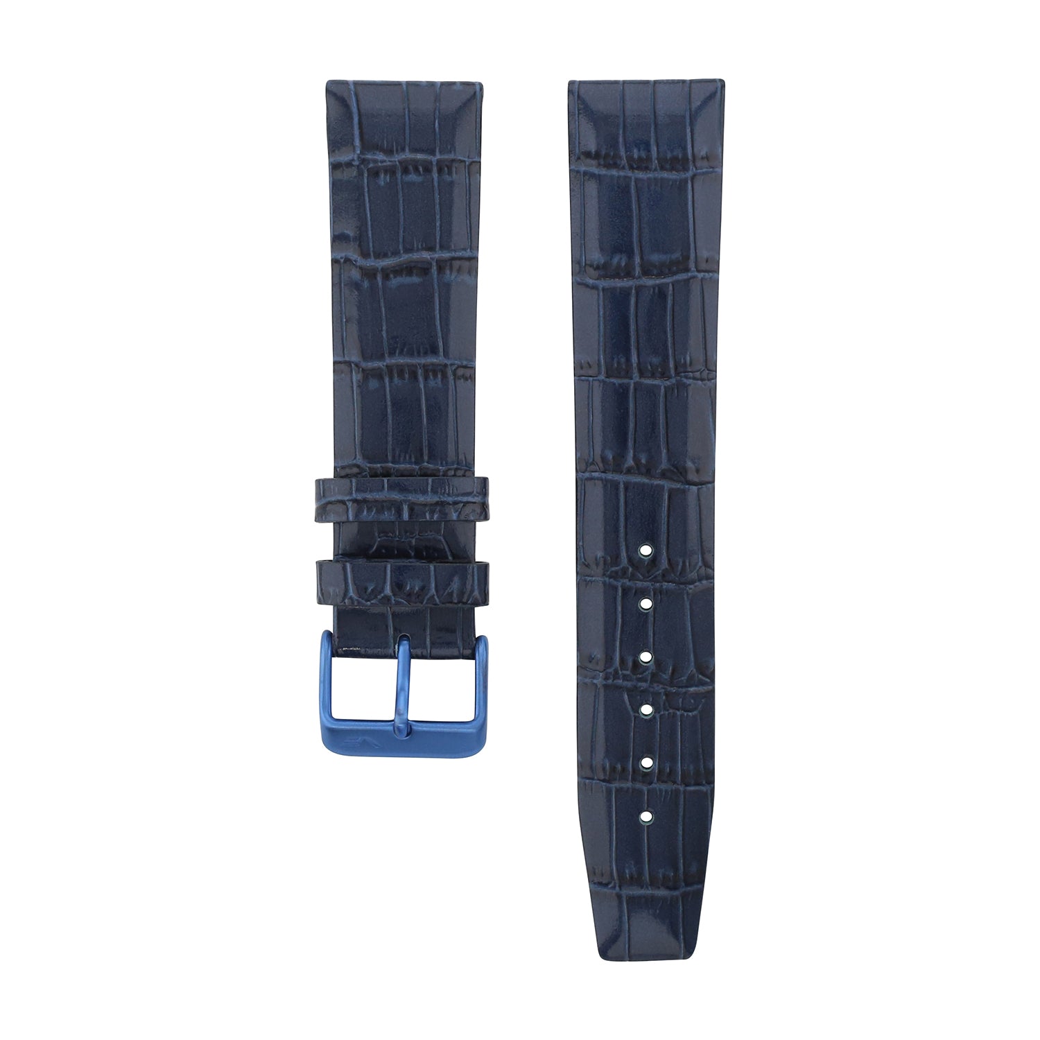 GAZ-14 DARK BLUE LEATHER STRAP 22mm - BLUE BUCKLE