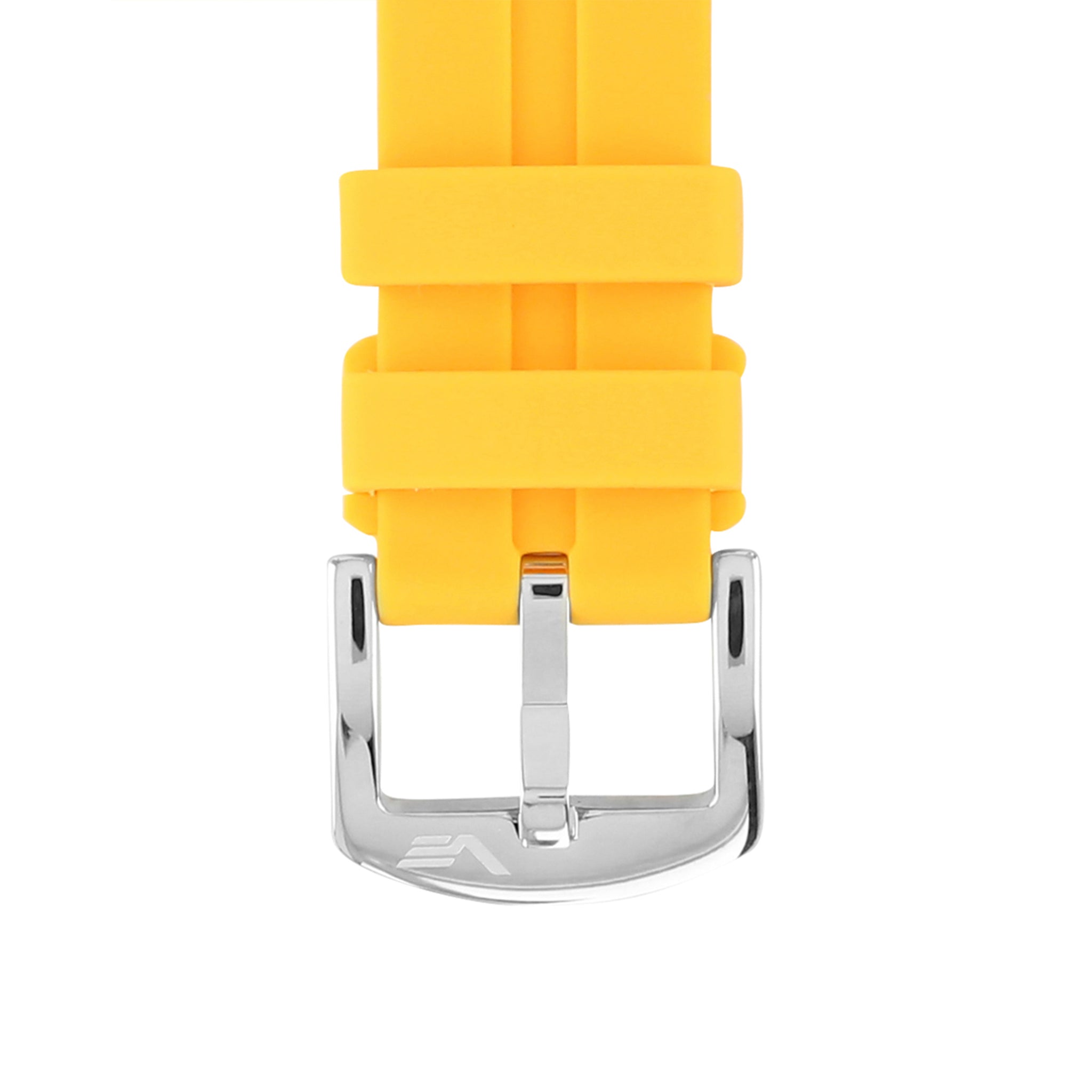 ALMAZ / EXPEDITION YELLOW SILICONE STRAP 22mm - POLISHED BUCKLE