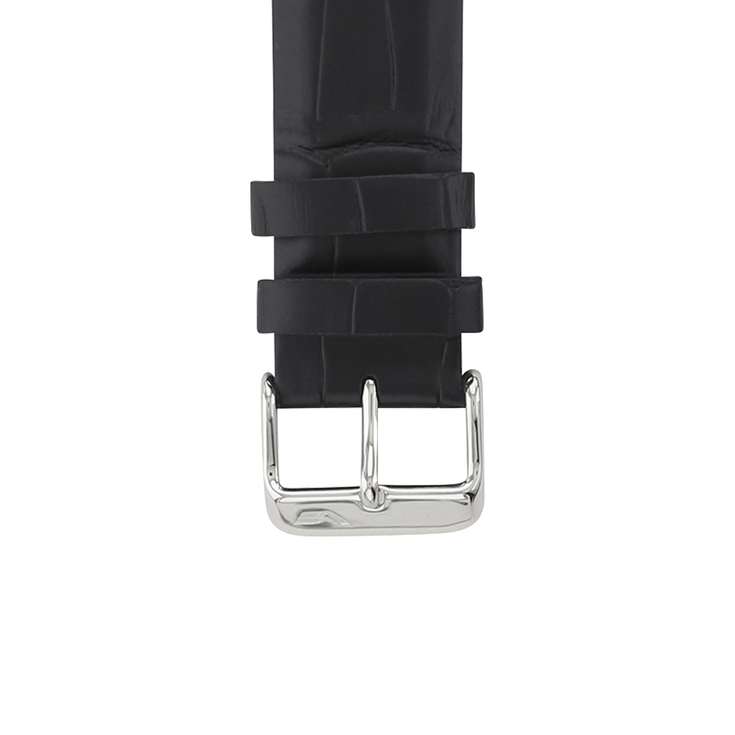 GAZ-14 BLACK LEATHER STRAP 22mm - POLISHED BUCKLE