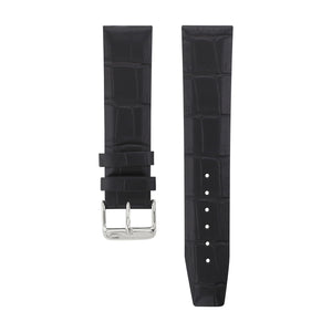 GAZ-14 BLACK LEATHER STRAP 22mm - POLISHED BUCKLE