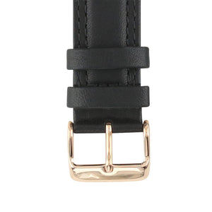 ROCKET N1 BLACK LEATHER STRAP 22mm - ROSE GOLD BUCKLE
