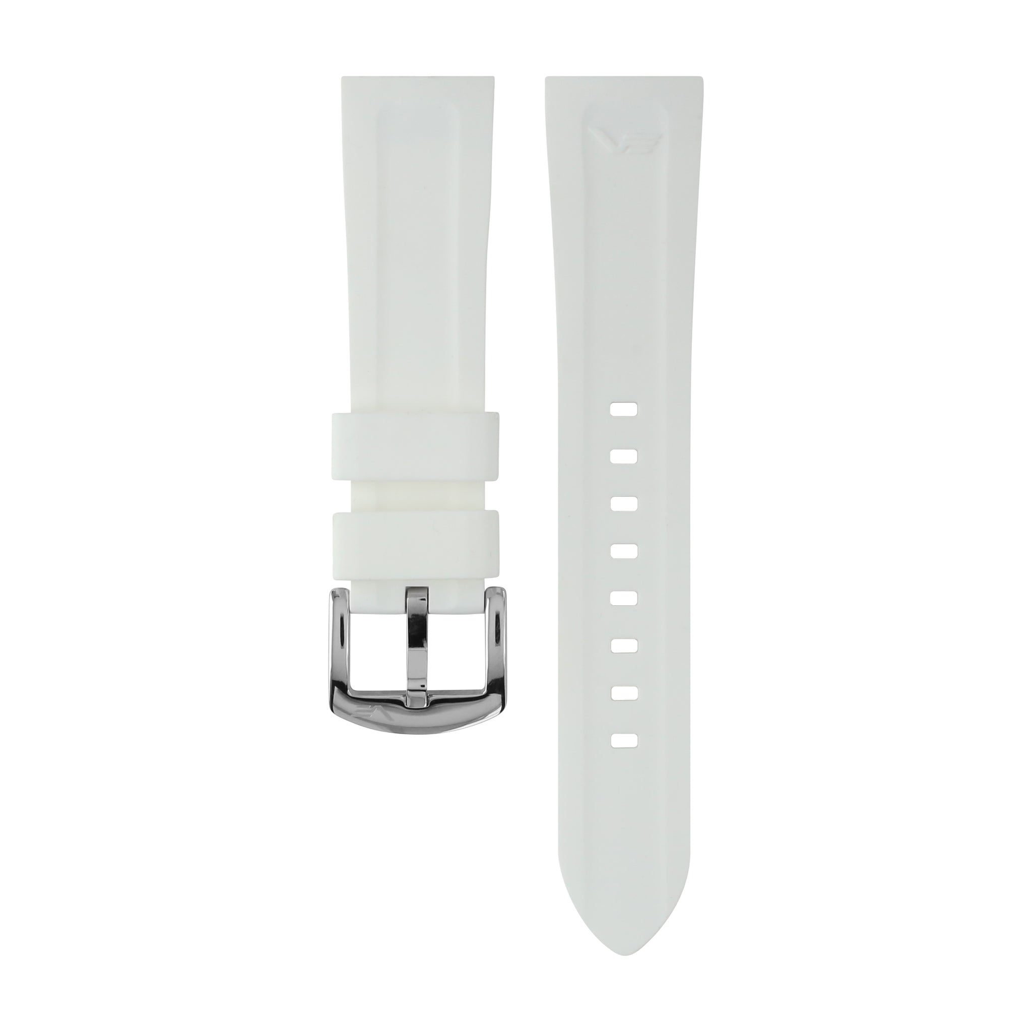 ROCKET N1 WHITE SILICONE STRAP 22mm - POLISHED BUCKLE