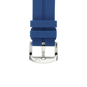 EXPEDITION BLUE SILICONE STRAP 24mm - POLISHED BUCKLE