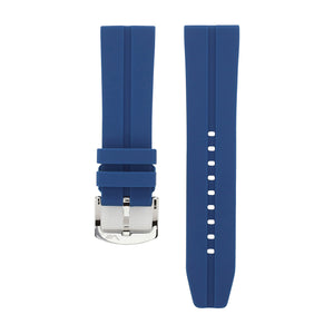EXPEDITION BLUE SILICONE STRAP 24mm - POLISHED BUCKLE