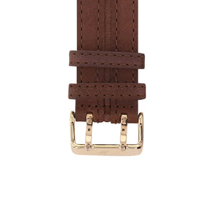 EXPEDITION BROWN LEATHER STRAP 24mm - ROSE GOLD BUCKLE