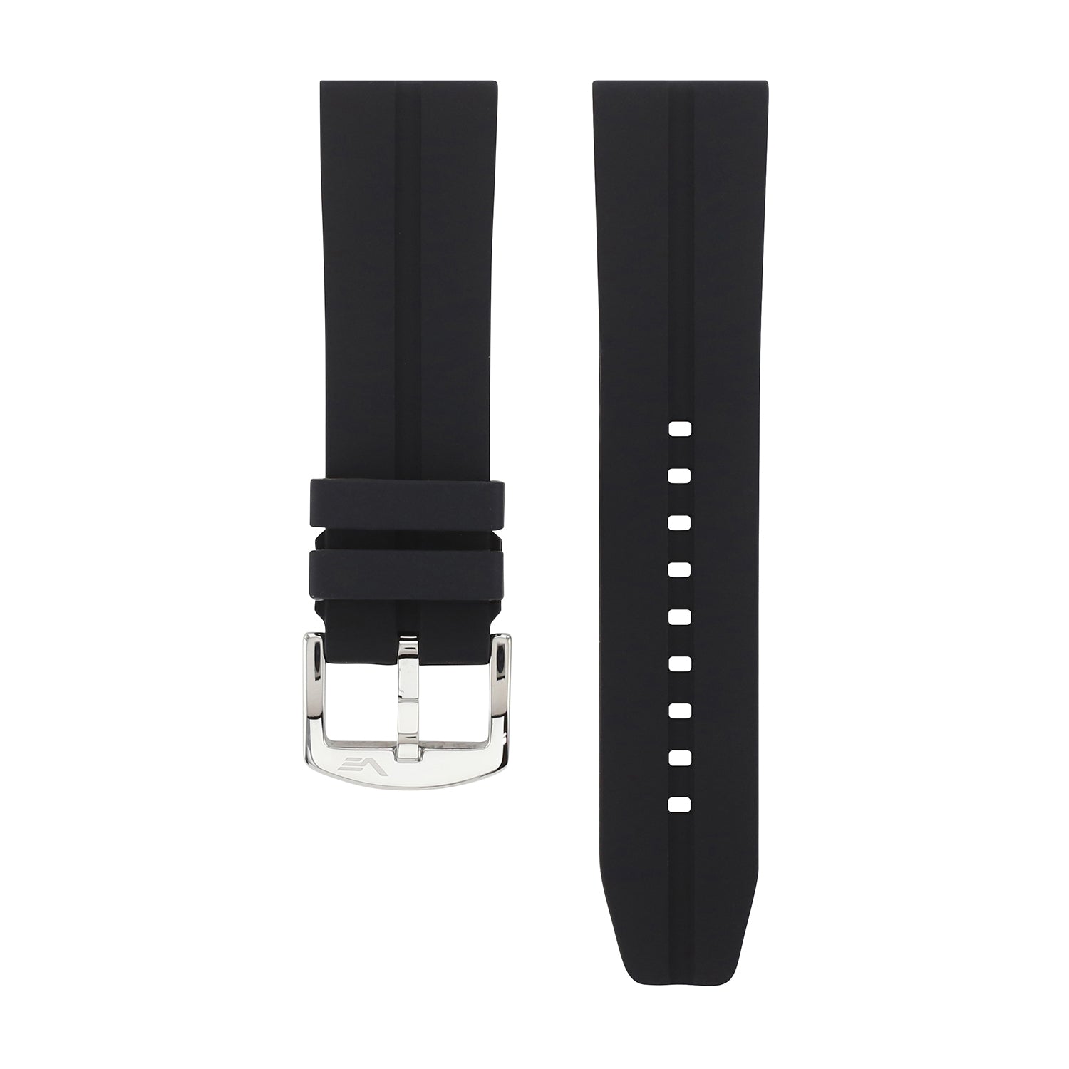 EXPEDITION BLACK SILICONE STRAP 24mm - POLISHED BUCKLE