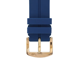 EXPEDITION BLUE SILICONE STRAP 24mm - ROSE GOLD BUCKLE