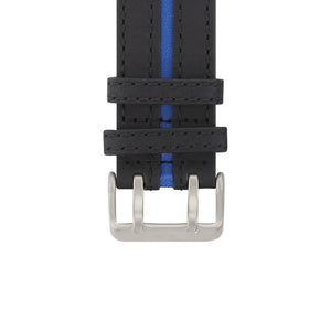 EXPEDITION BLACK & BLUE LEATHER STRAP 24mm - MATT BUCKLE