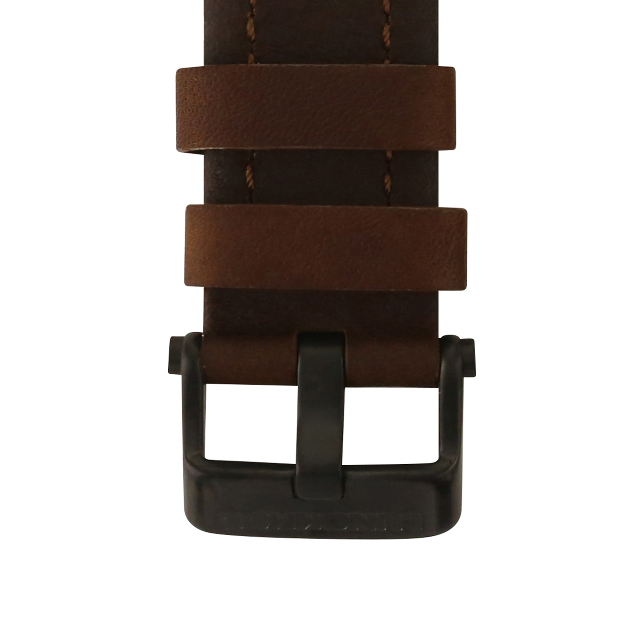 LUNOKHOD BROWN & BROWN LEATHER STRAP 25mm - BLACK BUCKLE