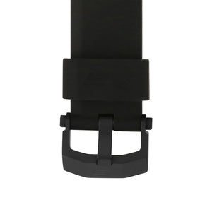 LUNOKHOD 2 BLACK SILICONE STRAP 25mm - BLACK BUCKLE