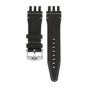 ENERGIA BLACK & WHITE LEATHER STRAP 26mm - POLISHED BUCKLE