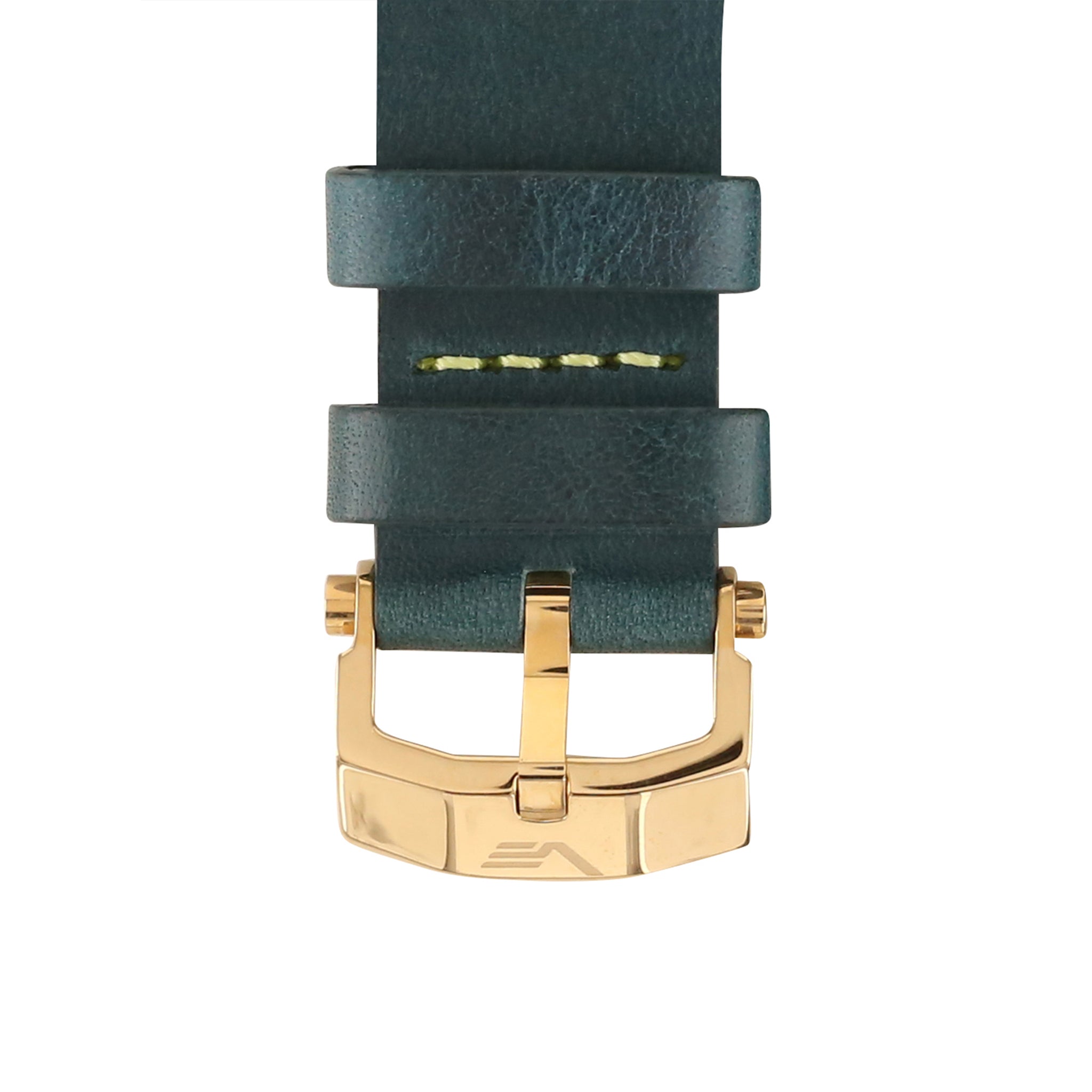 ENERGIA BLUE & YELLOW LEATHER STRAP 26mm - ROSE GOLD BUCKLE