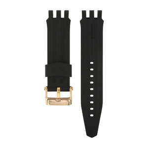 ENERGIA BLACK SILICONE STRAP 26mm - ROSE GOLD BUCKLE