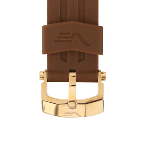 ENERGIA BROWN SILICONE STRAP 26mm - ROSE GOLD BUCKLE