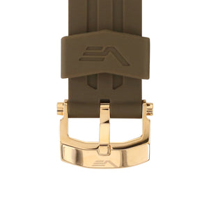 ENERGIA KHAKI SILICONE STRAP 26mm - ROSE GOLD BUCKLE